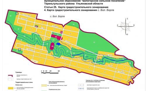 Карта градостроительного зонирования с.Большая Борла